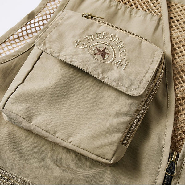 Montbreaker Mens Versatile Fishing Hunting Vest with 10 Pockets - MONTBREAKER