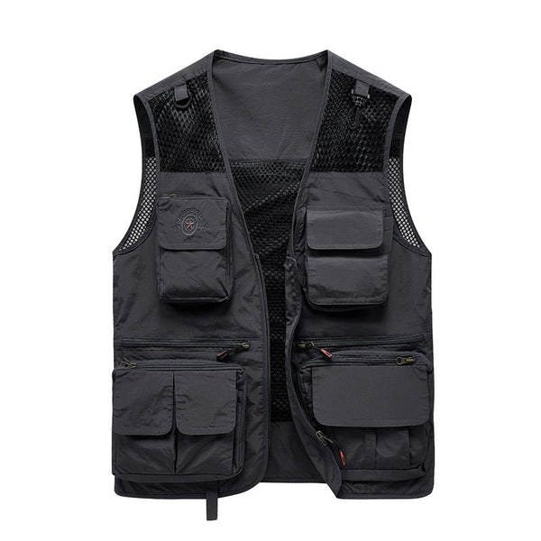 Montbreaker Mens Versatile Fishing Hunting Vest with 10 Pockets - MONTBREAKER