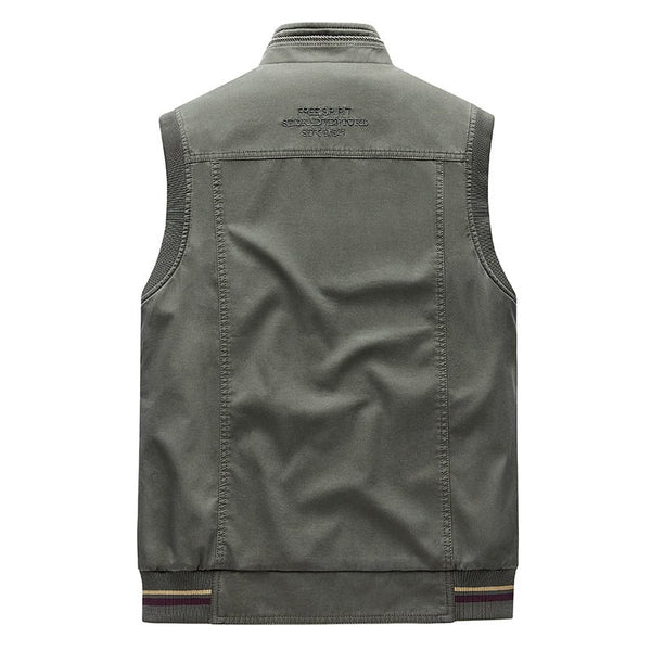 Montbreaker Men's 100% Cotton Reversible Vest Sleeveless Jacket - MONTBREAKER