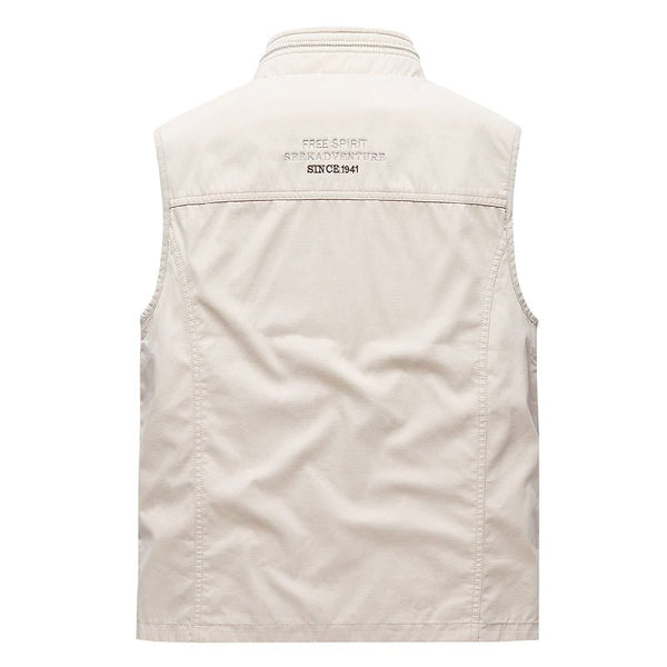 Montbreaker Men's Cotton Casual Gilet Reversible Golf Vest - MONTBREAKER