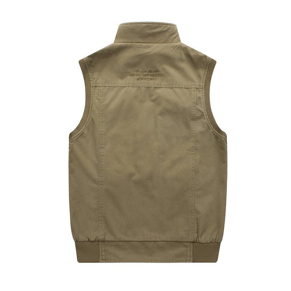 Montbreaker Men's Cotton Reversible Gilet Sleeveless Casual Jacket - MONTBREAKER