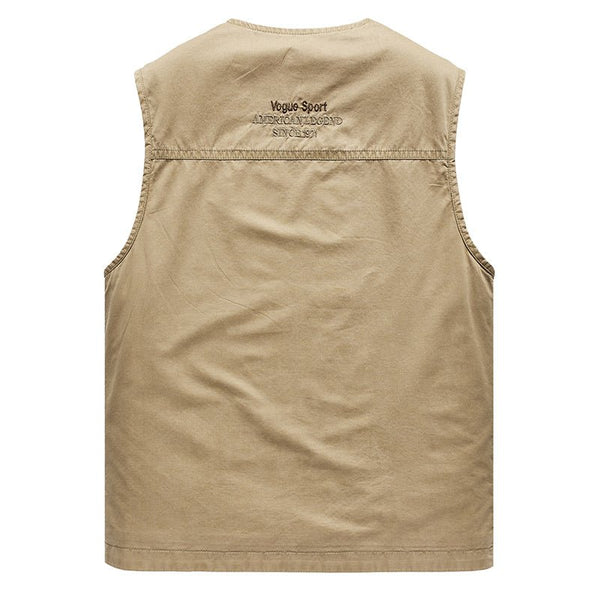 Montbreaker Spring Cotton Vest Breathable Casual Gilet for Outdoor - MONTBREAKER