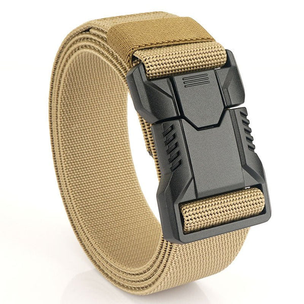 New tactical aluminum alloy buckle quick release versatile elastic belt - MONTBREAKER