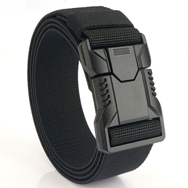 New tactical aluminum alloy buckle quick release versatile elastic belt - MONTBREAKER