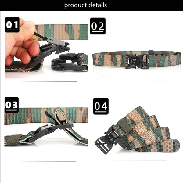 Magnet Buckle Camouflage Hunting Tactical Belt - MONTBREAKER