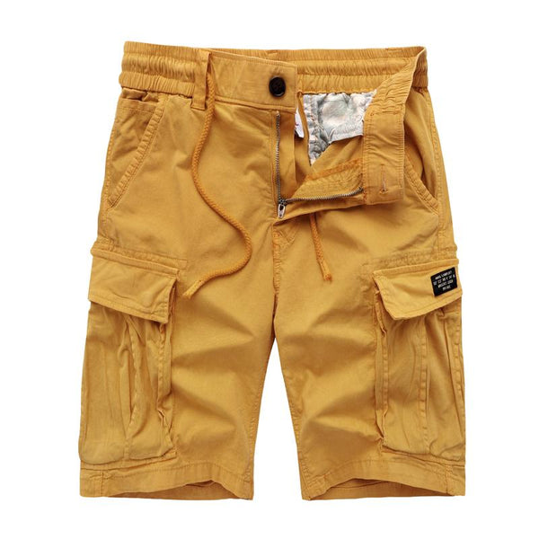 Men's highly comfortable stretch cotton washed cargo shorts - MONTBREAKER