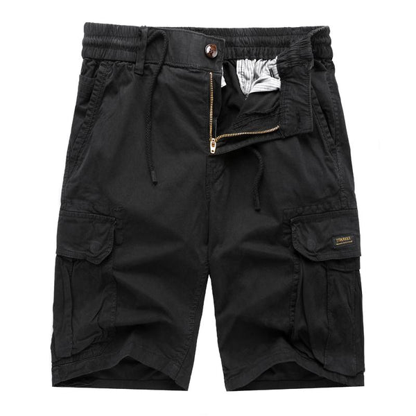 Men's highly comfortable stretch cotton washed cargo shorts - MONTBREAKER