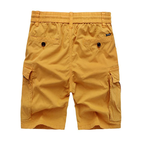 Men's highly comfortable stretch cotton washed cargo shorts - MONTBREAKER