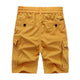 Men's highly comfortable stretch cotton washed cargo shorts - MONTBREAKER