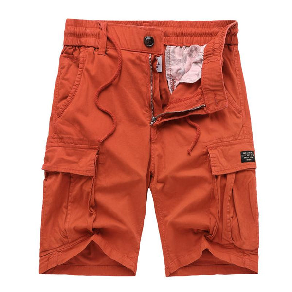 Men's highly comfortable stretch cotton washed cargo shorts - MONTBREAKER