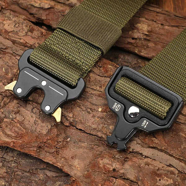 Men's Tactical Outdoor Canvas Belt 125-140cm Long - MONTBREAKER