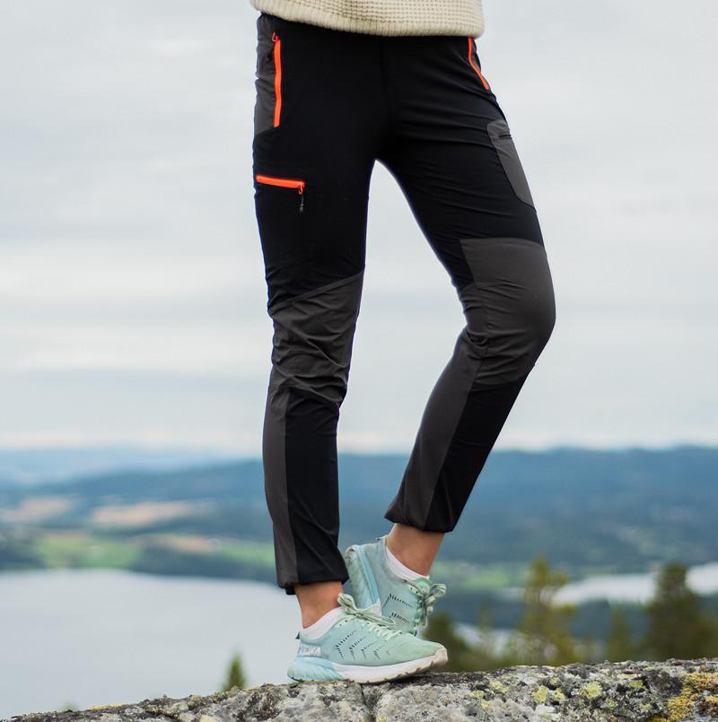 Women's outdoor hiking pants quick dry lightweight Black – MONTBREAKER