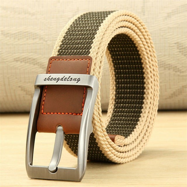 Nylon Automatic Buckle Men Belt Outdoor Tooling Jeans Solid Color Canvas  Waistband Cowboy Designer Belt Outdoor Tactical Belt - Temu